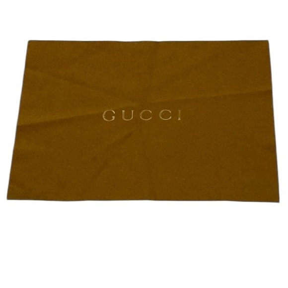 Gucci Sunglasses Lens Cleaner Cloth Dark Brown and Gold - Picture 1 of 6
